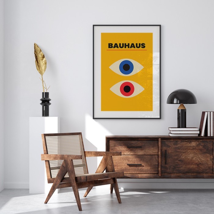 Αφίσα Poster Μάτια Bauhaus σε σαλόνι