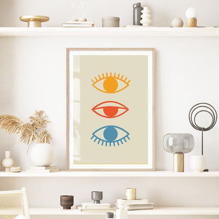 Αφίσα Poster Νυσταγμένα μάτια με κορνίζα