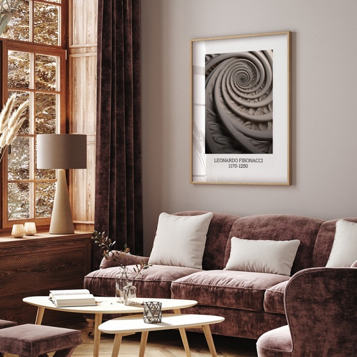Αφίσα Poster Spiral symmetry με κορνίζα