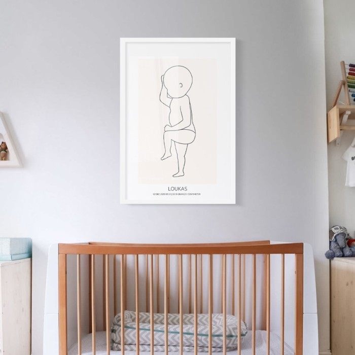 Αφίσα Poster Σκίτσο μωρού για βρεφικό δωμάτιο