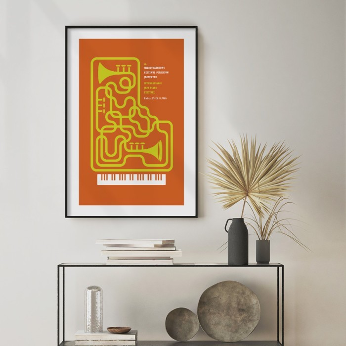 Αφίσα Poster Jaz Piano Festival για σαλόνι