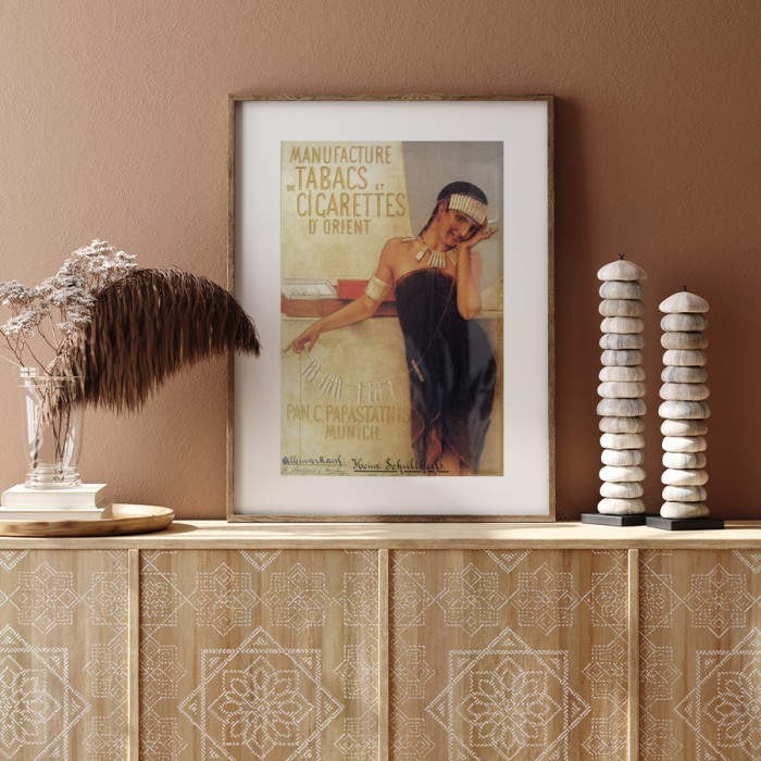 Αφίσα Poster Τσιγάρα Παπαστάθης με κορνίζα
