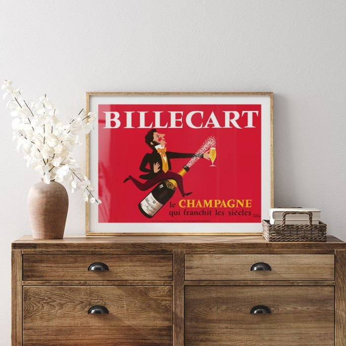 Αφίσα Poster Billecart Champagne με κορνίζα