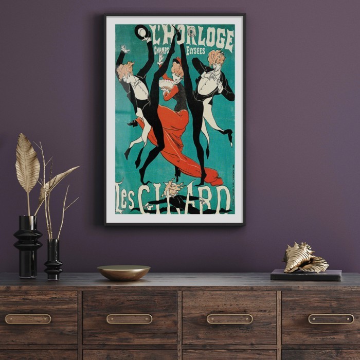 Αφίσα Poster L'Horloge: Les Girard με κορνίζα