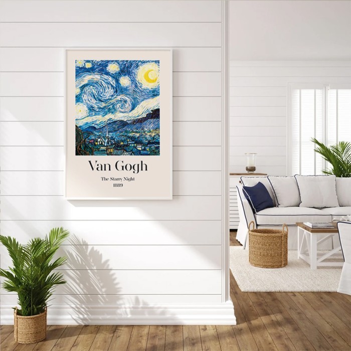 Αφίσα Poster The Starry Night με κορνίζα