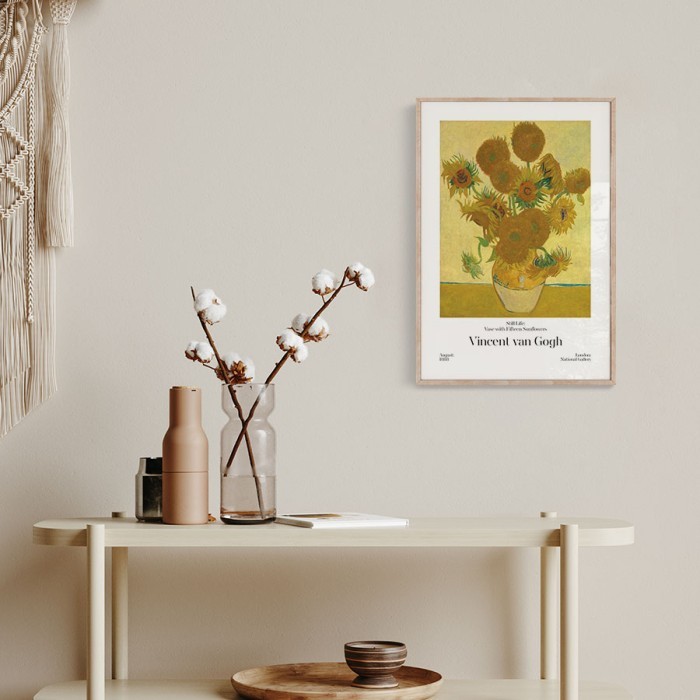 Αφίσα Poster Still life: Vase with Fifteen Sunflowers δωματίου