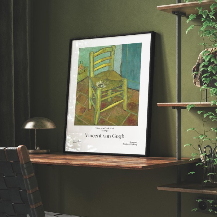 Αφίσα Poster Van Gogh's Chair με κορνίζα