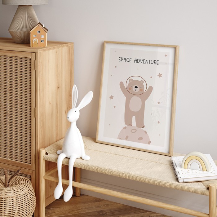 Αφίσα Poster Αρκουδάκι και αστέρια για παιδικό δωμάτιο