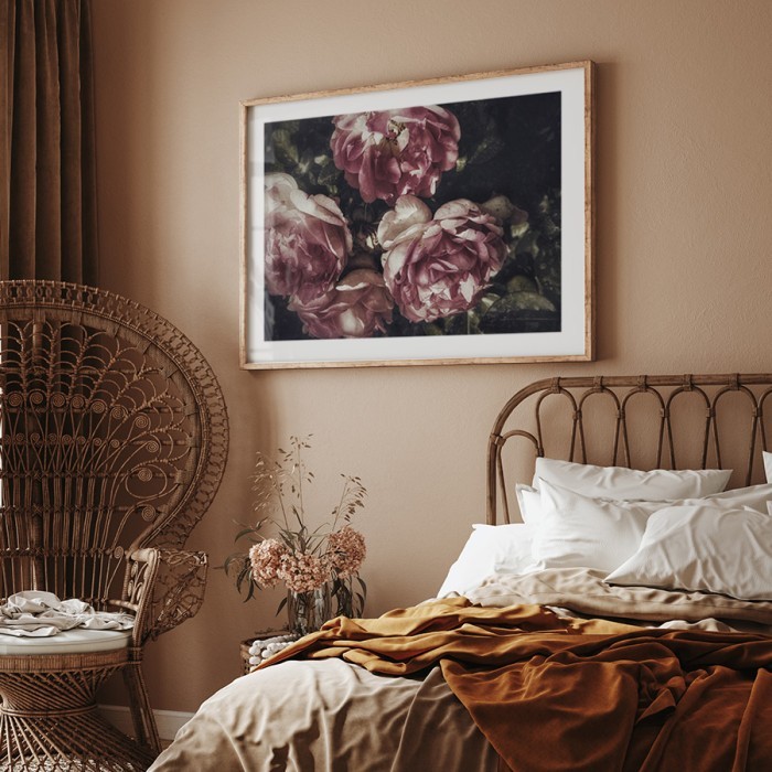 Αφίσα Poster Ανθισμένα τριαντάφυλλα για κρεβατοκάμαρα