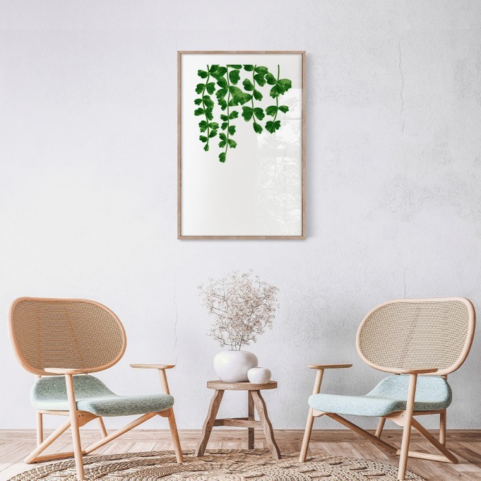 Αφίσα Poster Πράσινα κρεμαστά φύλλα δωματίου