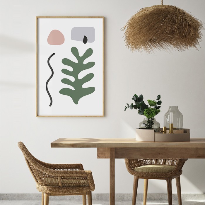 Αφίσα Poster Abstract πράσινο φυτό δωματίου