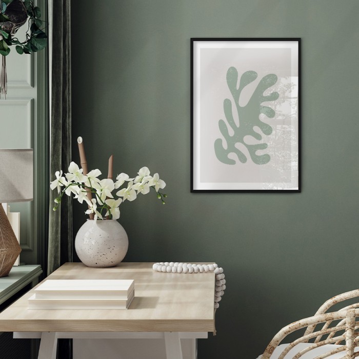 Αφίσα Poster Grey abstract plant δωματίου