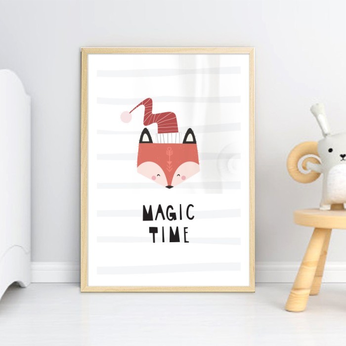 Αφίσα Poster Μαγική αλεπού με κορνίζα
