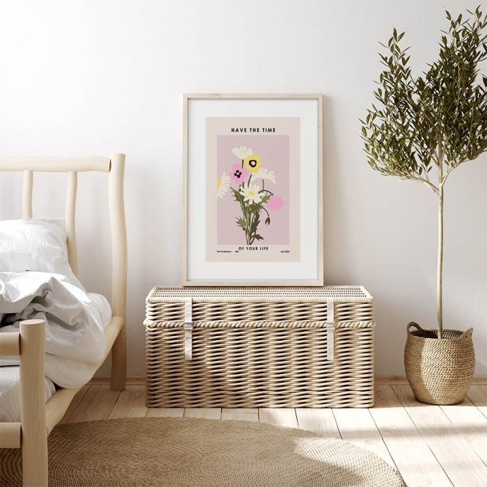 Αφίσα Poster Poster με λουλούδια για κρεβατοκάμαρα