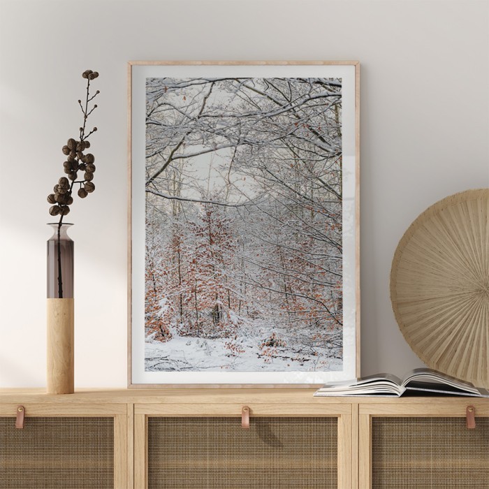 Αφίσα Poster Winter Trees με κορνίζα