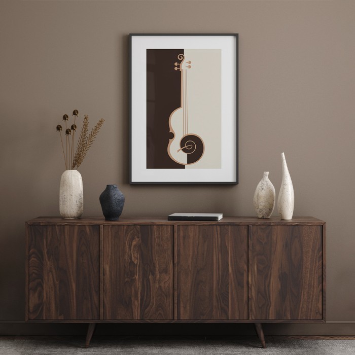 Αφίσα Poster Abstract Violin για σαλόνι