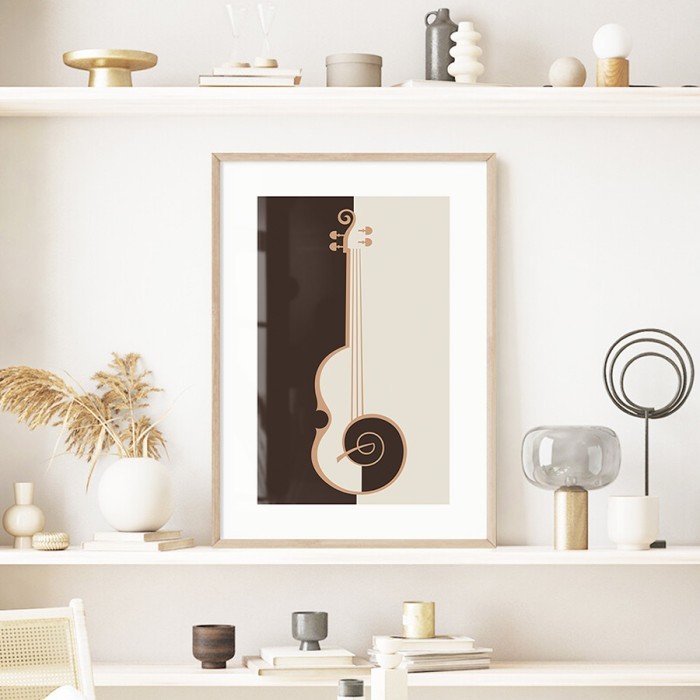Αφίσα Poster Abstract Violin με κορνίζα