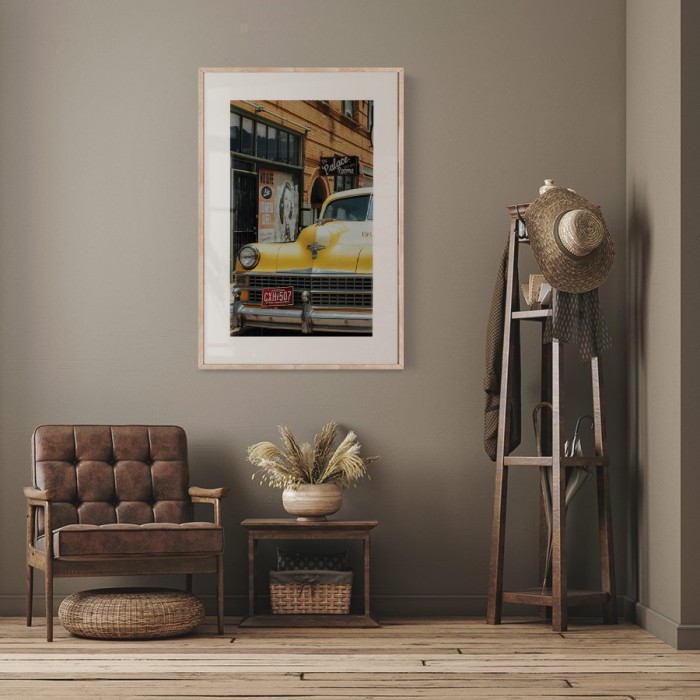 Αφίσα - Poster Classic Old Taxi για σαλόνι Αφίσα - Poster Classic Old Taxi για σαλόνι
