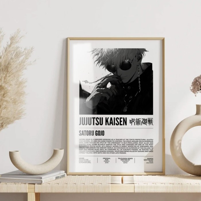 Αφίσα Poster Satoru Gojo με κορνίζα