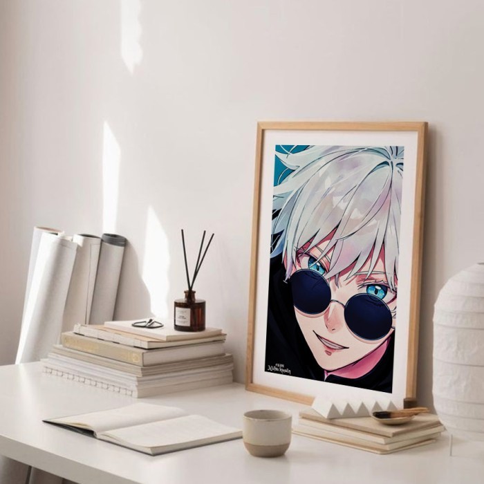 Αφίσα Poster Satoru Gojo with Glasses με κορνίζα