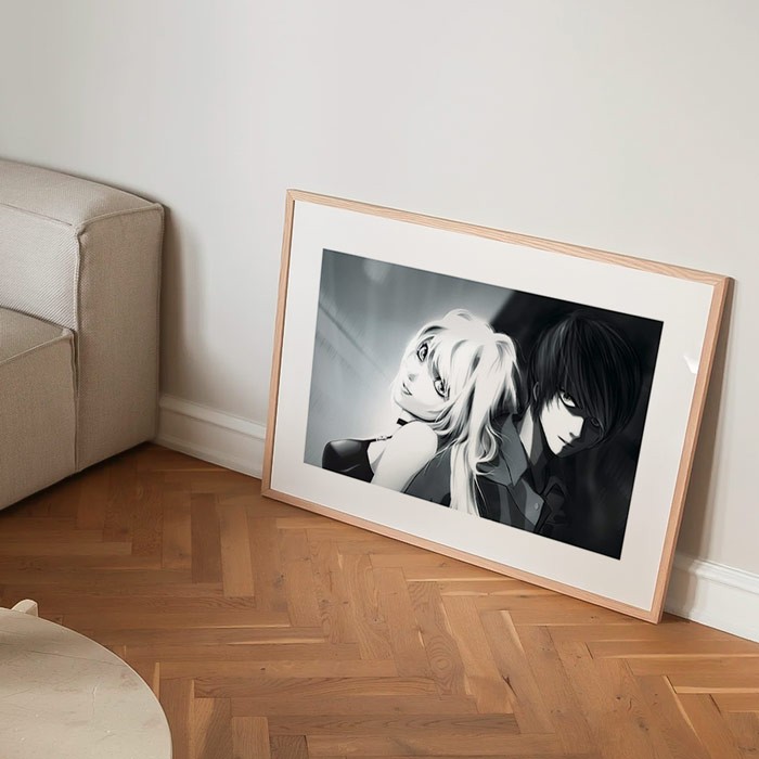 Αφίσες Poster Misa Amane - Light Yagami με κορνίζα Αφίσες Poster Misa Amane - Light Yagami με κορνίζα