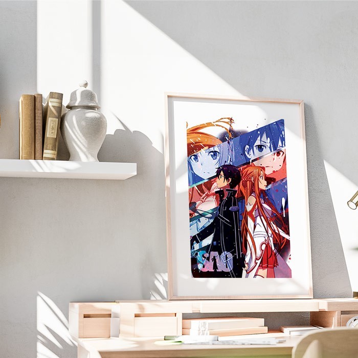 Αφίσες Poster Kirito - Asuna με κορνίζα