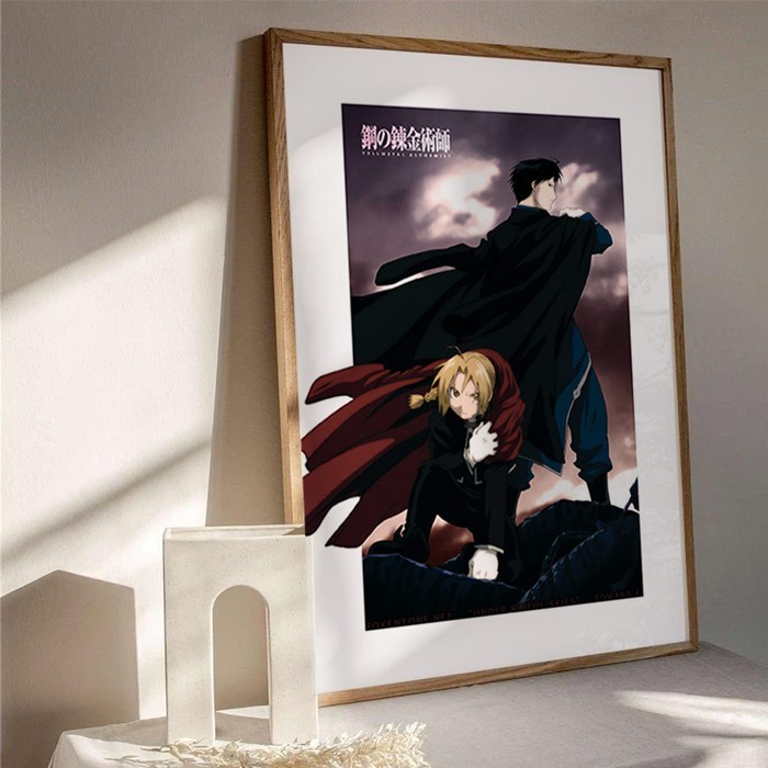 Αφίσες Poster Edward Elric - Roy Mustang με κορνίζα
