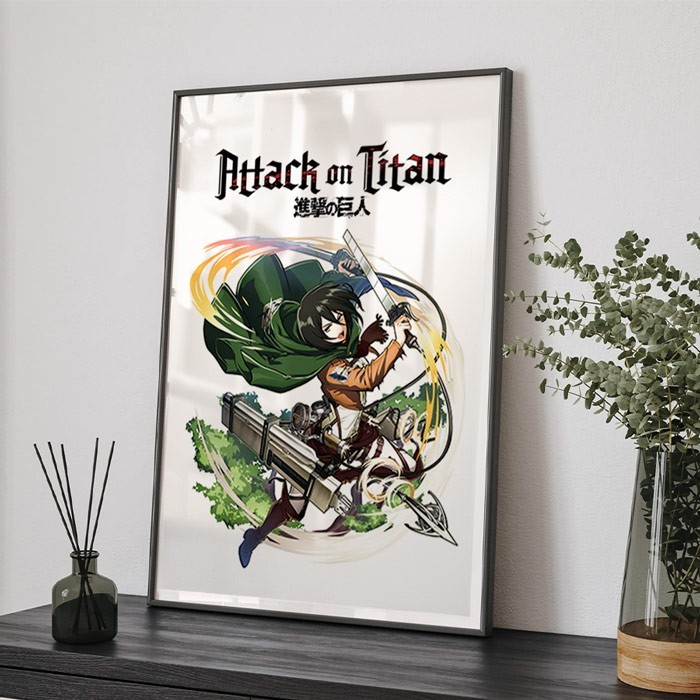 Αφίσες Poster Mikasa Ackerman με κορνίζα