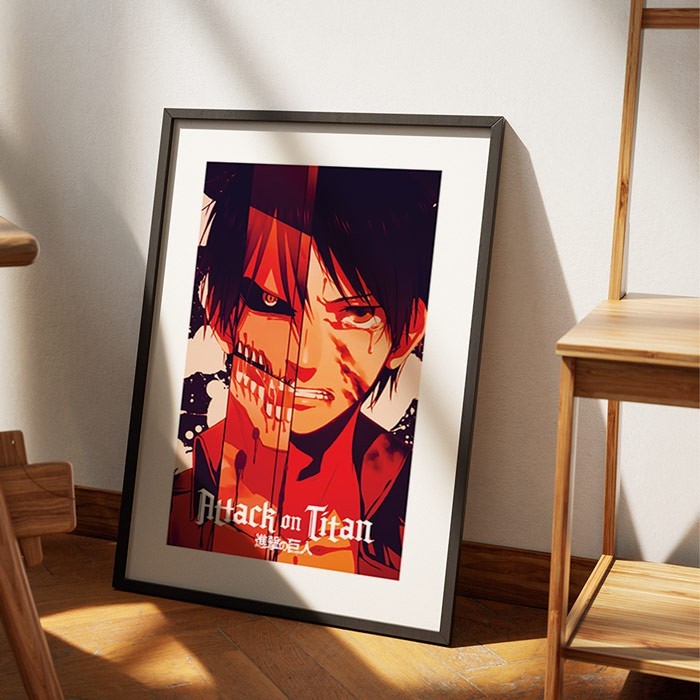 Αφίσες Poster Eren (Attack on Titan) με κορνίζα