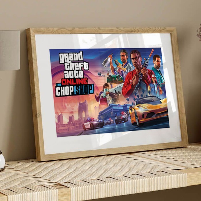 Αφίσα Poster Grand Theft Auto Online με κορνίζα