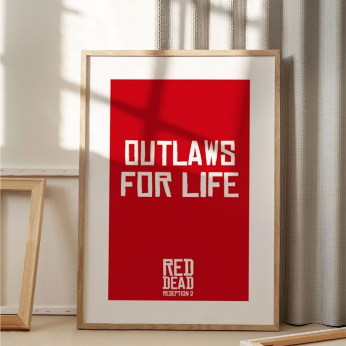 Αφίσα Poster Outlaws for Life με κορνίζα Αφίσα Poster Outlaws for Life με κορνίζα