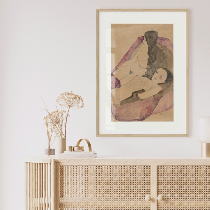 Αφίσα Poster Two Reclining Nudes με κορνίζα