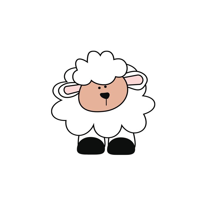 Αυτοκόλλητο τοίχου Μικρό πρόβατο