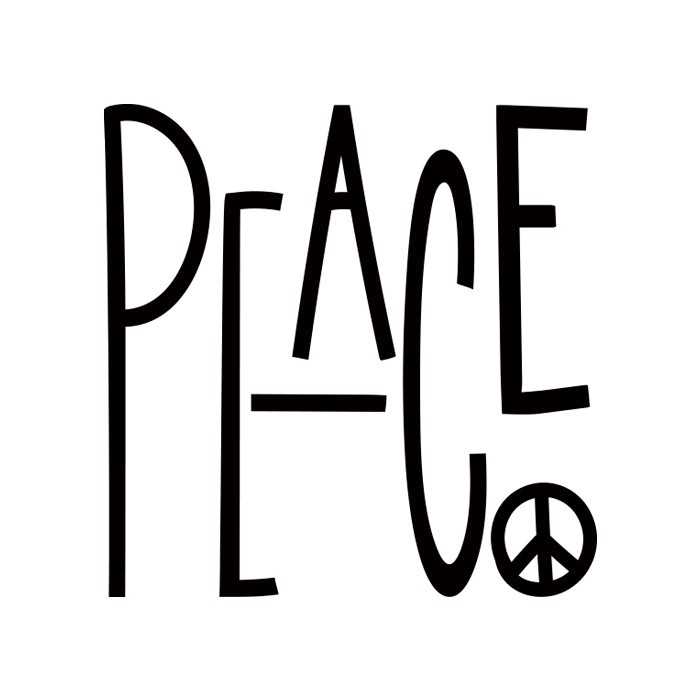 Αυτοκόλλητο τοίχου φράση Ειρήνη 