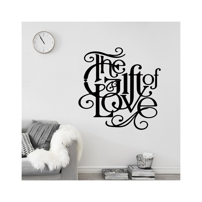 Αυτοκόλλητο τοίχου για σαλόνι Το δώρο της αγάπης