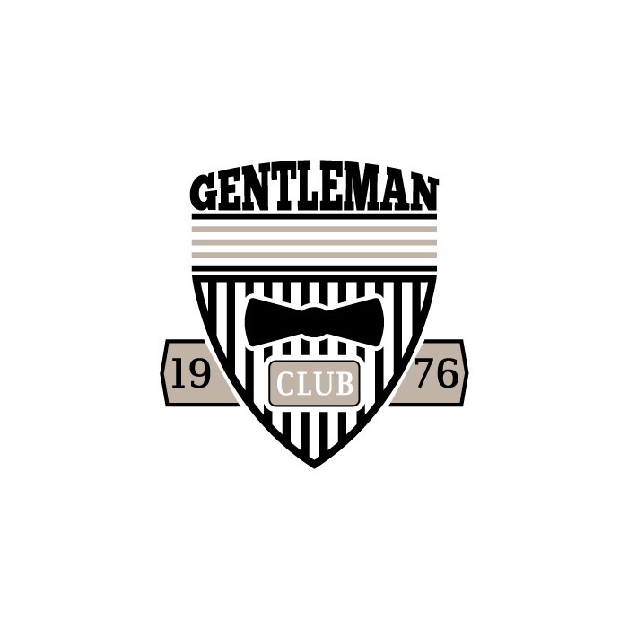 Vintage αυτοκόλλητο Gentleman club 1976