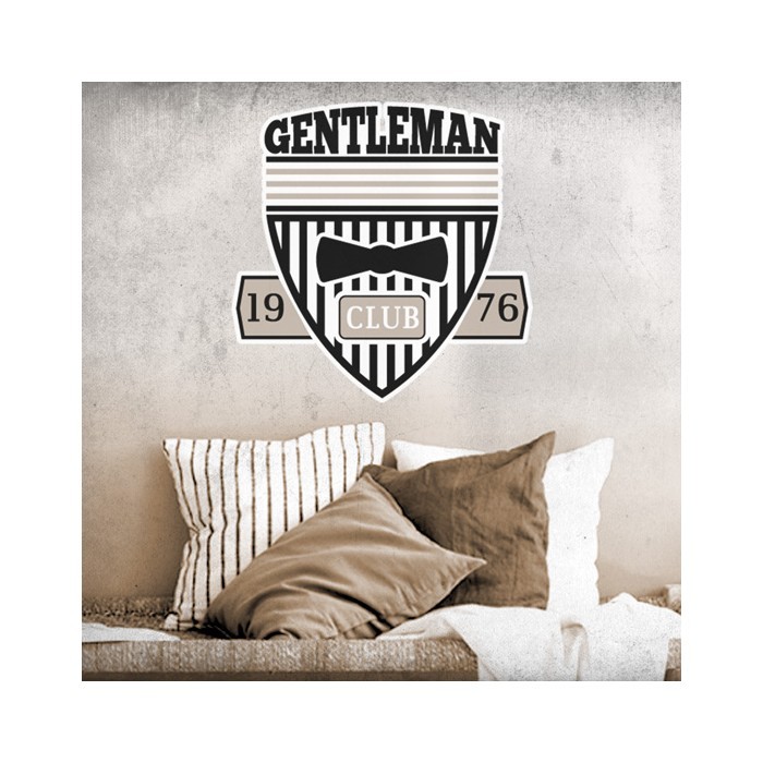 Vintage αυτοκόλλητο για δωμάτιο Gentleman club 1976