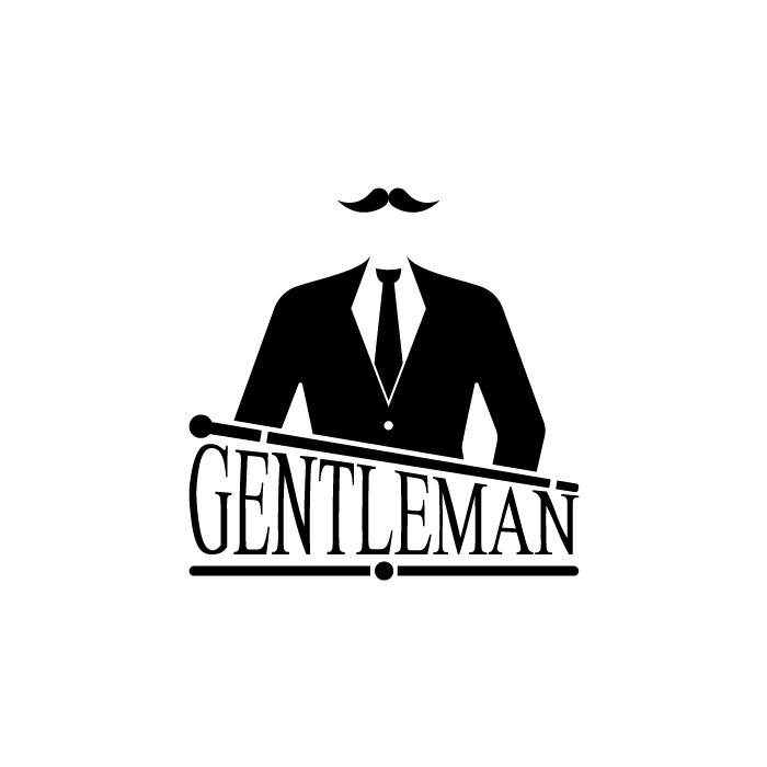 Vintage αυτοκόλλητο  Gentleman