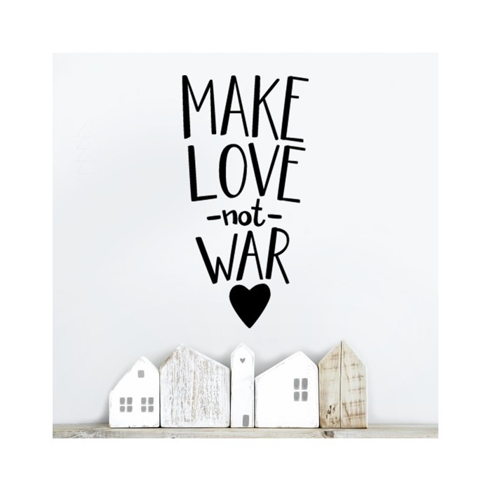 Αυτοκόλλητο γράμματα τοίχου Κάντε έρωτα, όχι πόλεμο!