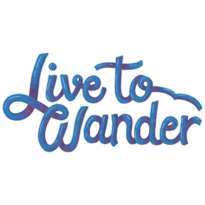 Αυτοκόλλητο τοίχου φράση Live to wander