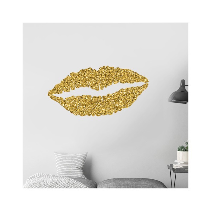 Αυτοκόλλητο τοίχου για δωμάτιο Χρυσό φιλί