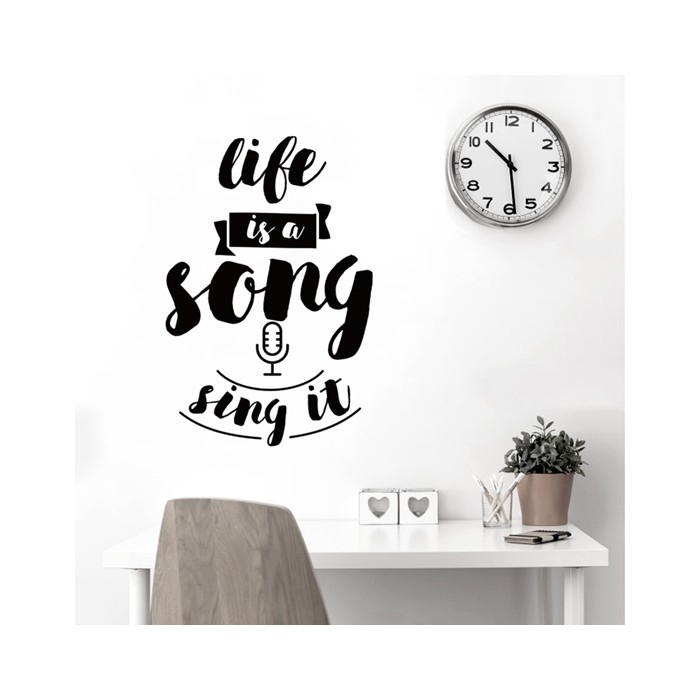 Αυτοκόλλητο γράμματα τοίχου Η ζωή είναι ένα τραγούδι