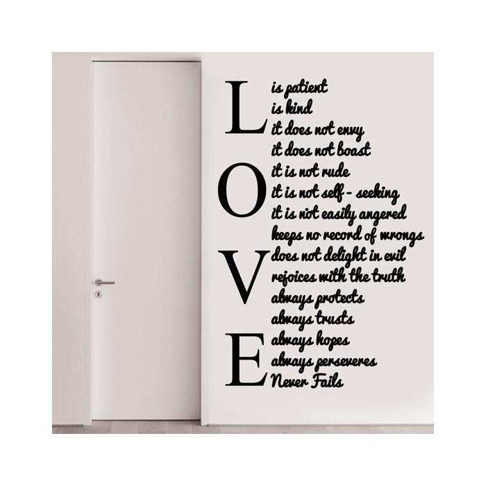 Αυτοκόλλητο γράμματα τοίχου Αγάπη είναι...