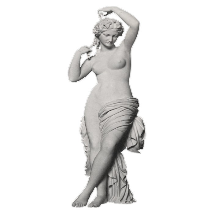 Vintage αυτοκόλλητο Γυναικείο ολόσωμο άγαλμα