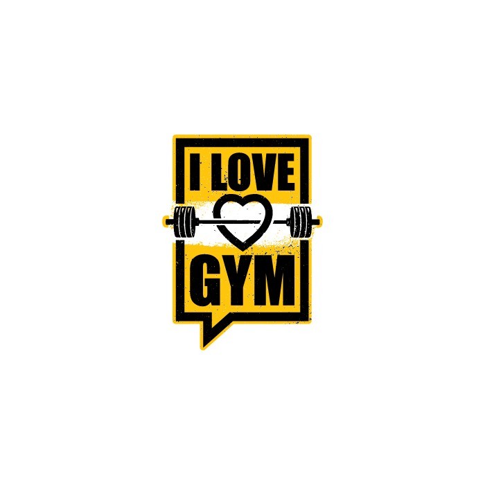 Αυτοκόλλητο τοίχου «Αγαπώ το γυμναστήριο»