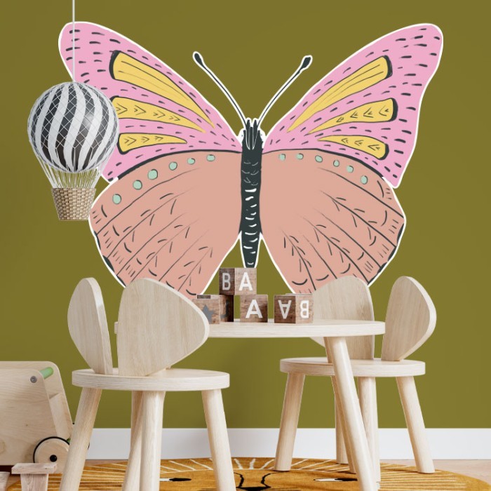 Αυτοκόλλητο τοίχου Πεταλούδα για παιδικό δωμάτιο 
