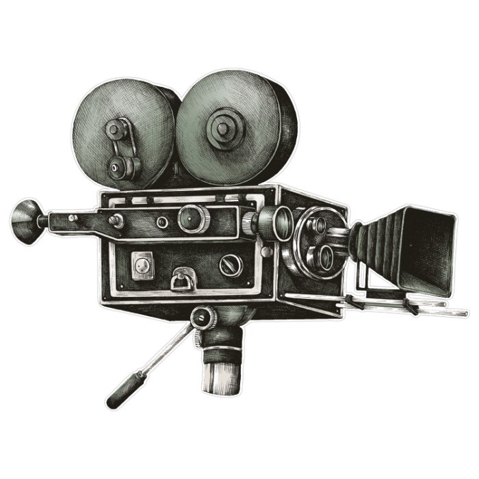 Vintage αυτοκόλλητο Retro βιντεοκάμερα