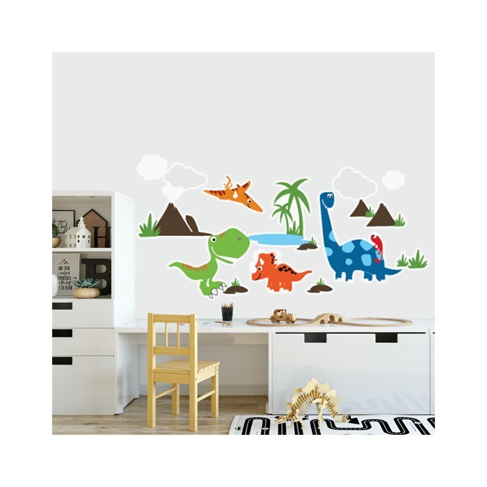 Αυτοκόλλητα τοίχου για παιδικό δωμάτιο Το πάρκο των δεινόσαυρων.