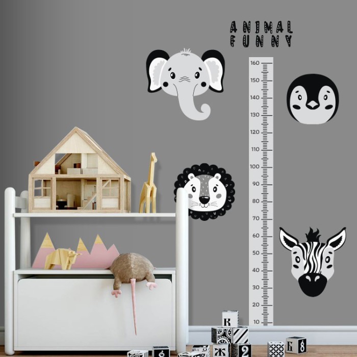 Αυτοκόλλητο τοίχου για παιδικό δωμάτιο Animal Funny