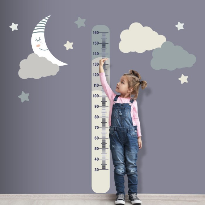 Αυτοκόλλητο τοίχου για παιδικό δωμάτιο Σύννεφα Φεγγάρι 